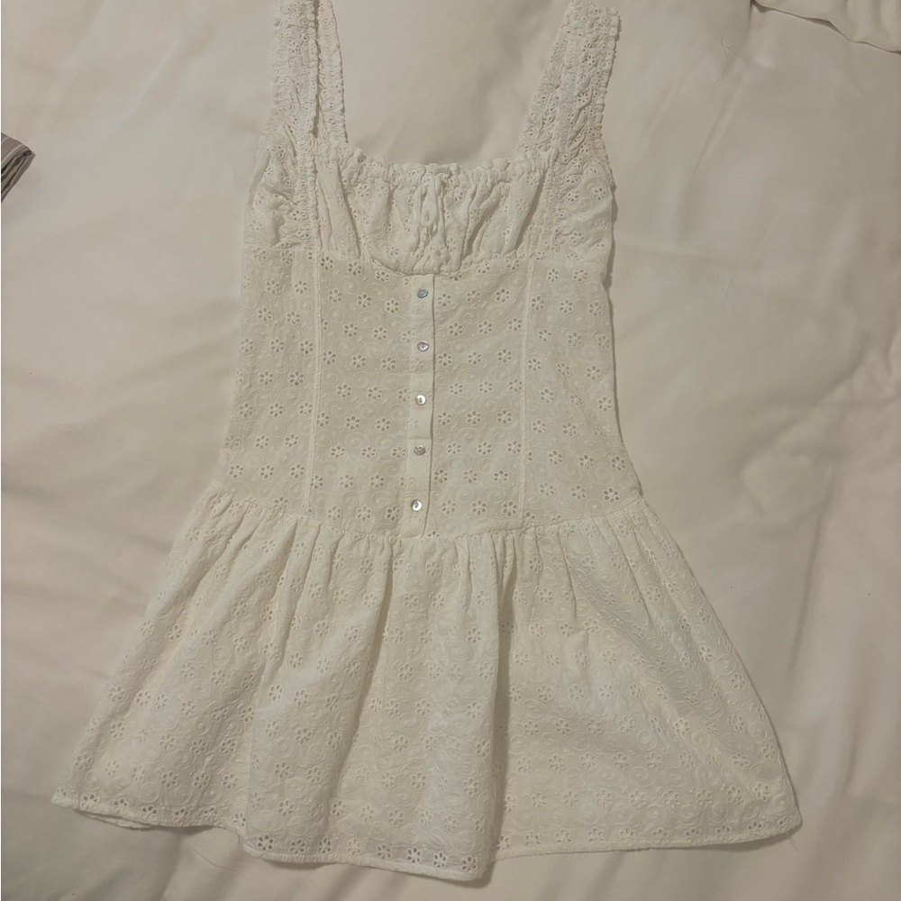 Frankie's Bikinis White Lace Dress